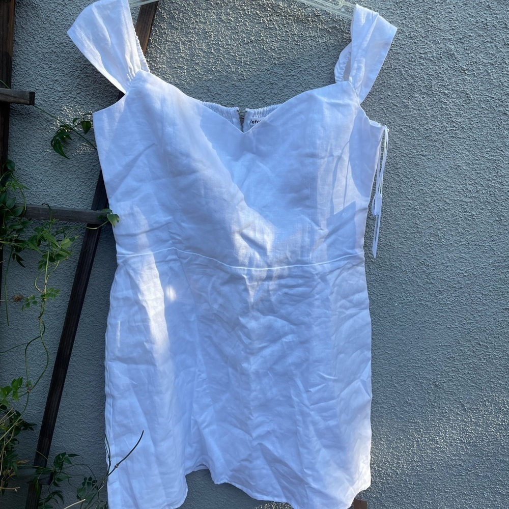 Reformation Gavina Dress White Size 12 New with Tags! - Picture 4 of 11